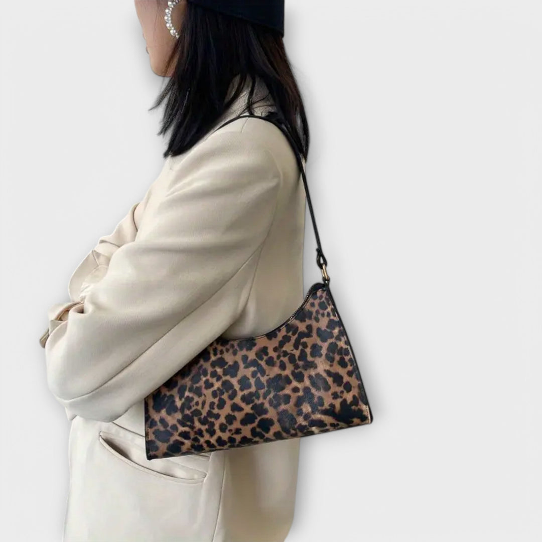 Mia | Sac bandoulière style français à imprimé léopard