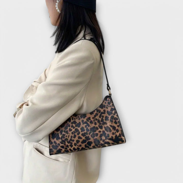 Mia | Sac bandoulière style français à imprimé léopard