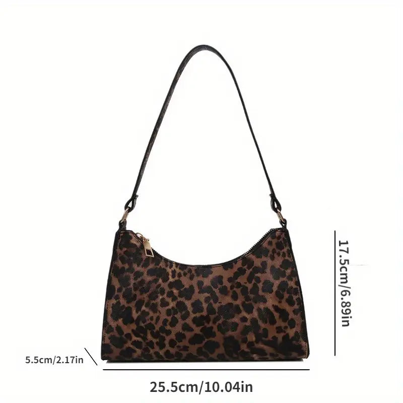 Mia | Sac bandoulière style français à imprimé léopard