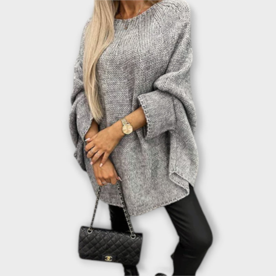 Daylily - Stylish women's pullover with round neckline