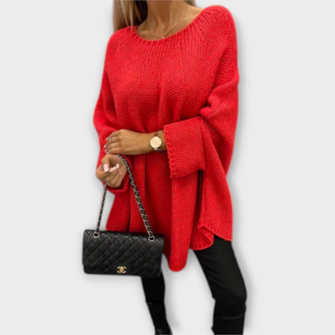Daylily - Stylish women's pullover with round neckline