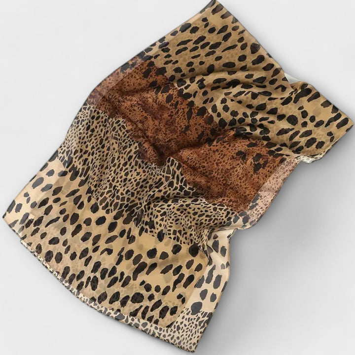 Ruby | Bohemian leopard print chiffon scarf