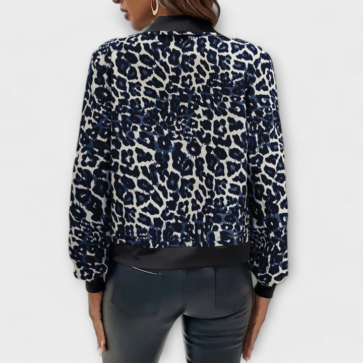 Jessica | Veste zippée à imprimé léopard