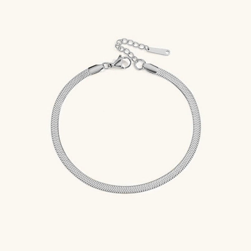 Nanna - Gold Herringbone Anklet