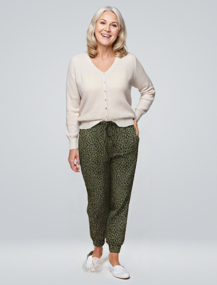 Harper | Wide leg pants with leopard print
