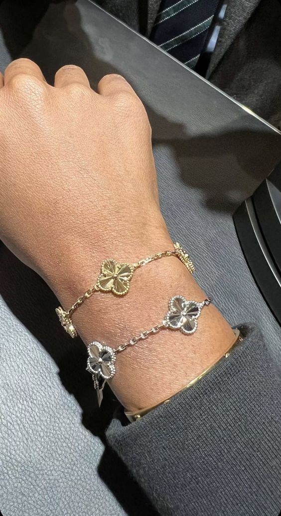 Klara - Set of sparkling bracelets GOLD SILVER