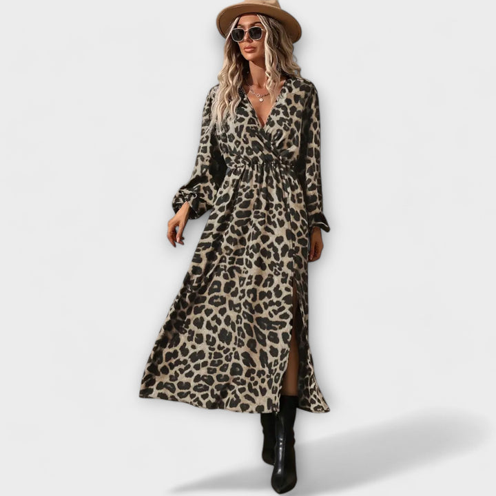 Natalie - Stilet dress with leopard print