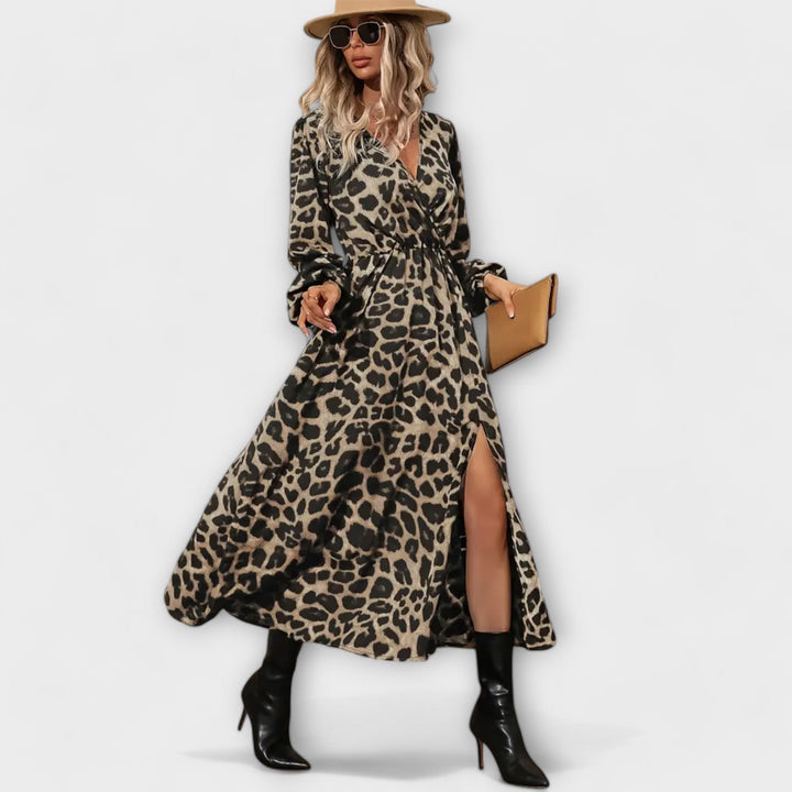 Natalie - Stilet dress with leopard print